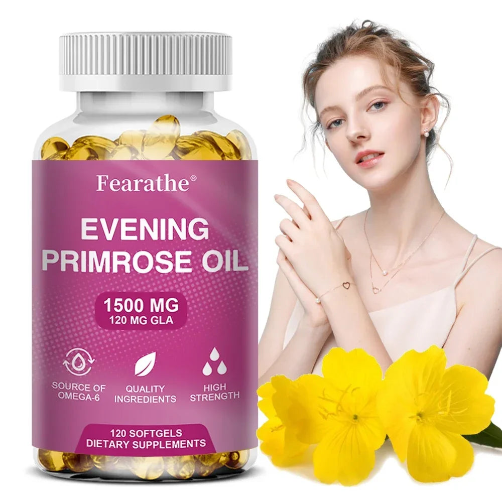 Natural Evening Primrose Oil Capsules Antioxidant Bone Strengthening Immunity Suitable for Women To Improve Endocrine Health