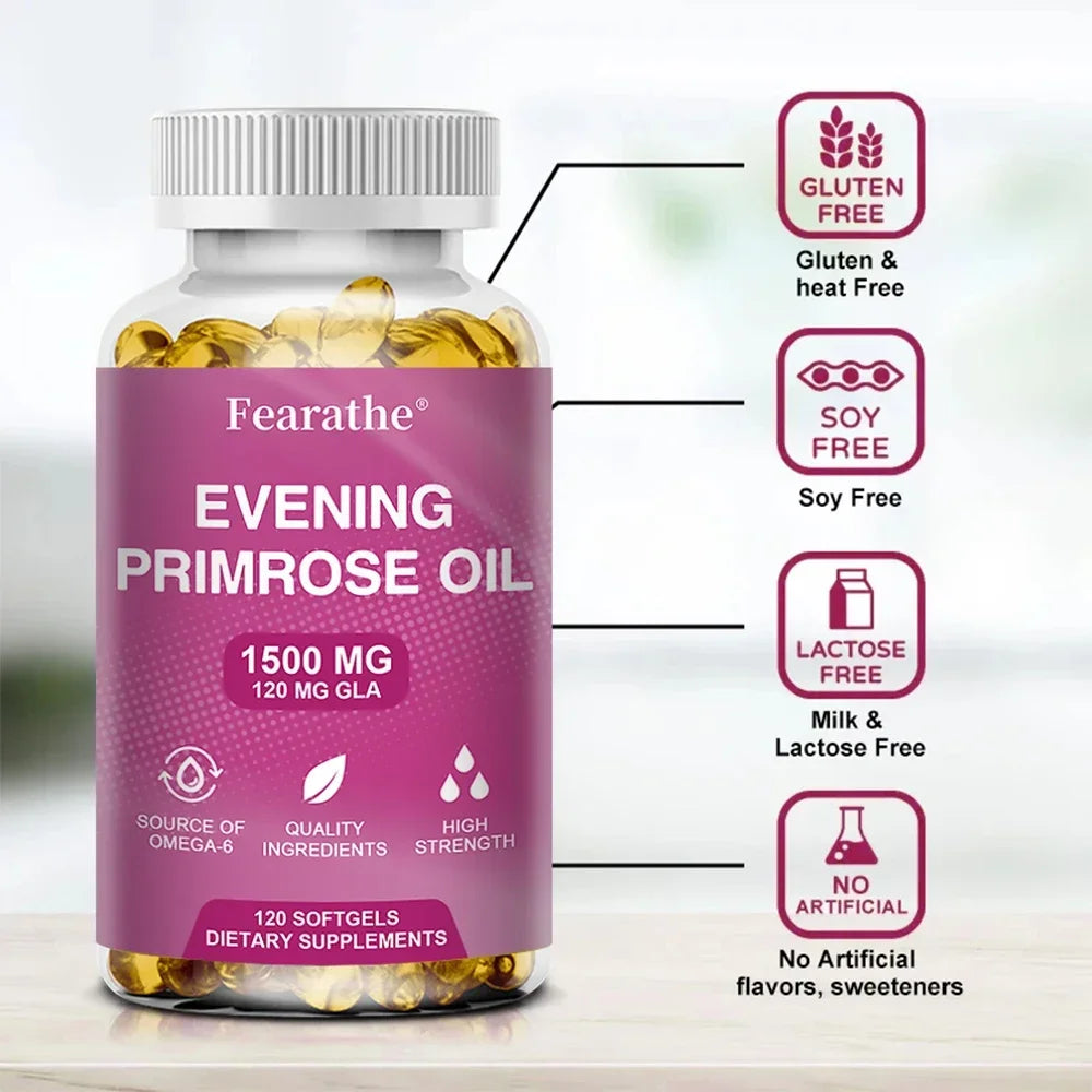 Natural Evening Primrose Oil Capsules Antioxidant Bone Strengthening Immunity Suitable for Women To Improve Endocrine Health