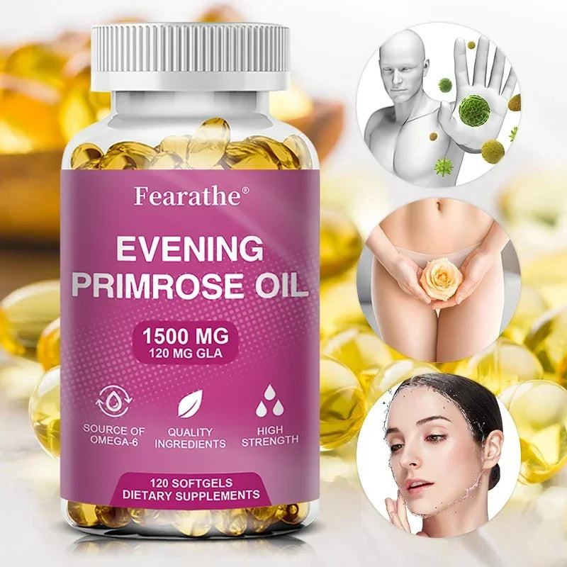 Natural Evening Primrose Oil Capsules Antioxidant Bone Strengthening Immunity Suitable for Women To Improve Endocrine Health