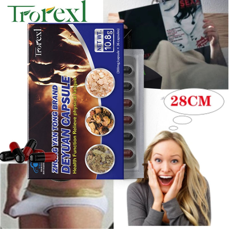 Natural Ginseng epimedium Capsules Male Prolong Strong Erections, Testosterone Booster Men Supplement Size Endurance Strength