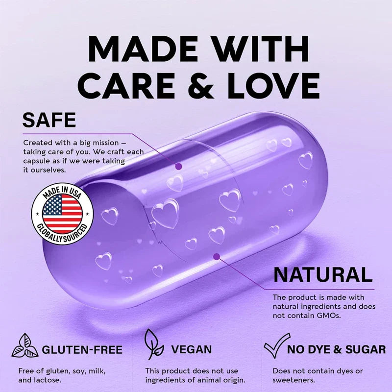 Natural Saffron Supplement Mood | Focus | Vision | Energy Support - Male and Female Eye Health - Non GMO -60 capsules,