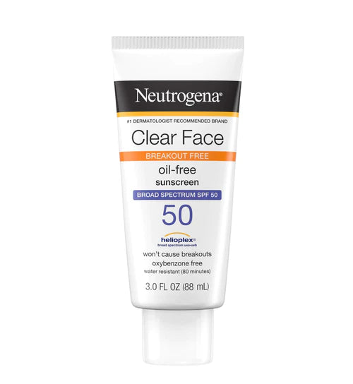 Neutrogena Sunscreen Clear Face Breakout Free SPF 50 in Pakistan
