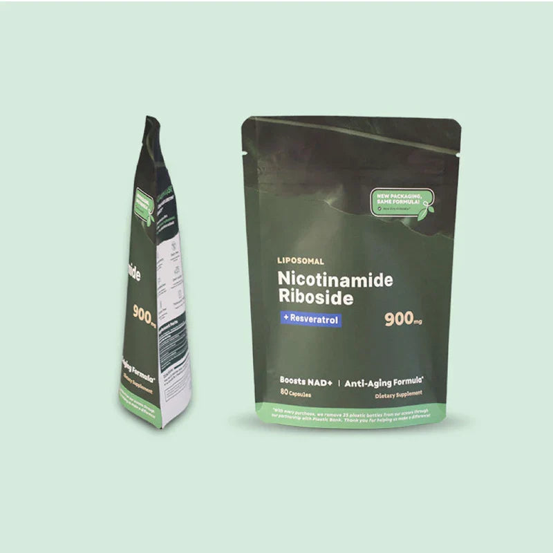 Niacinamide nucleoside 900mg, liposomal resveratrol, high-purity NAD and NMN supplements, anti-aging, energy, focus -80 capsules
