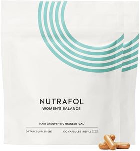 Nutrafol Women's Balance Hair Growth Supplements, For Ages 45+, Clinically Proven for Visibly Thicker Hair and Scalp Coverage, Dermatologist Recommended - 2 Month Supply, 2 Refill Pouches in Pakistan