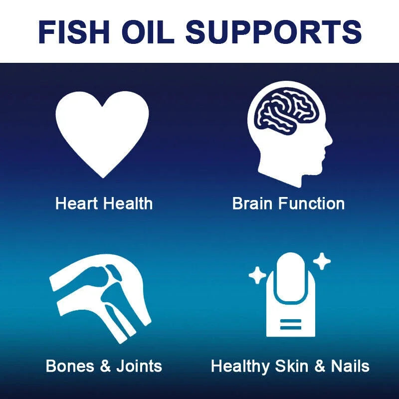 Omega 3 Fish Oil Capsules Triple Strength 4500 Mg EPA & DHA High Antioxidant Brain Heart Health, Helps Immune Cognitive Function