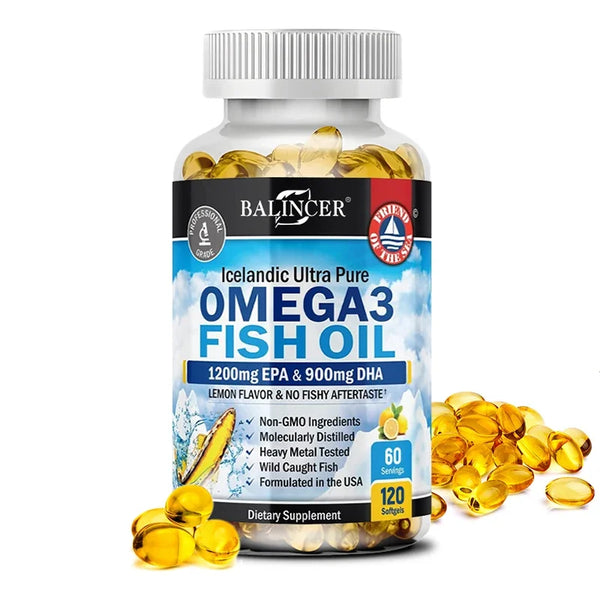 Omega 3 Fish Oil Capsules - Ultra-Pure Supplement - Promotes Joint, Eye, Skin Health, Supports Fatty Acids, Immune Support in Pakistan Omega 3 Fish Oil Capsules - Ultra-Pure Supplement - Promotes Joint, Eye, Skin Health, Supports Fatty Acids, Immune Support in Pakistan