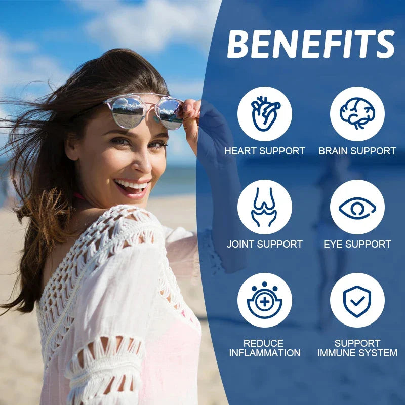 Omega-3 Fish Oil Rich In DHA and EPA, Improve Bad Mood, Relieve Stress, Strengthen The Brain, Improve Memory and Intelligence