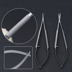 Ophthalmic Microsurgical Instruments 12.5cm Scissors Needle Holders Tweezers Stainless Steel Surgical Tool