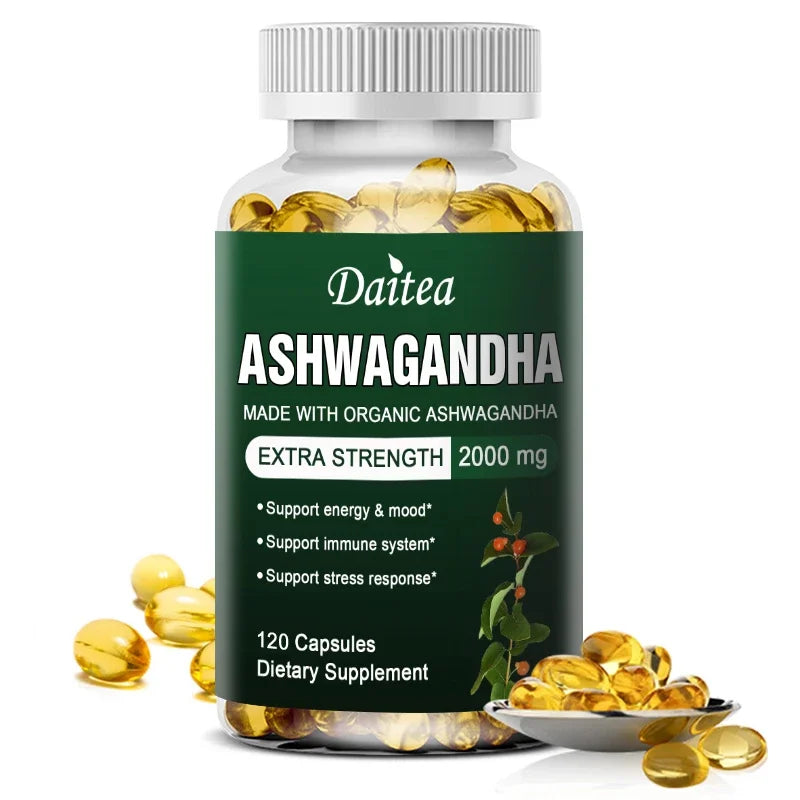Organic Ashwagandha Specific Capsules Support Brain and Memory, Relieve Stress, Support Concentration, Deep Sleep, Unisex