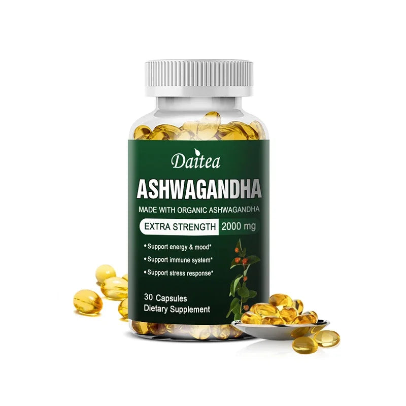 Organic Ashwagandha Specific Capsules Support Brain and Memory, Relieve Stress, Support Concentration, Deep Sleep, Unisex