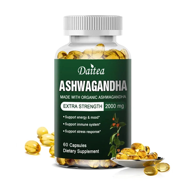 Organic Ashwagandha Specific Capsules Support Brain and Memory, Relieve Stress, Support Concentration, Deep Sleep, Unisex