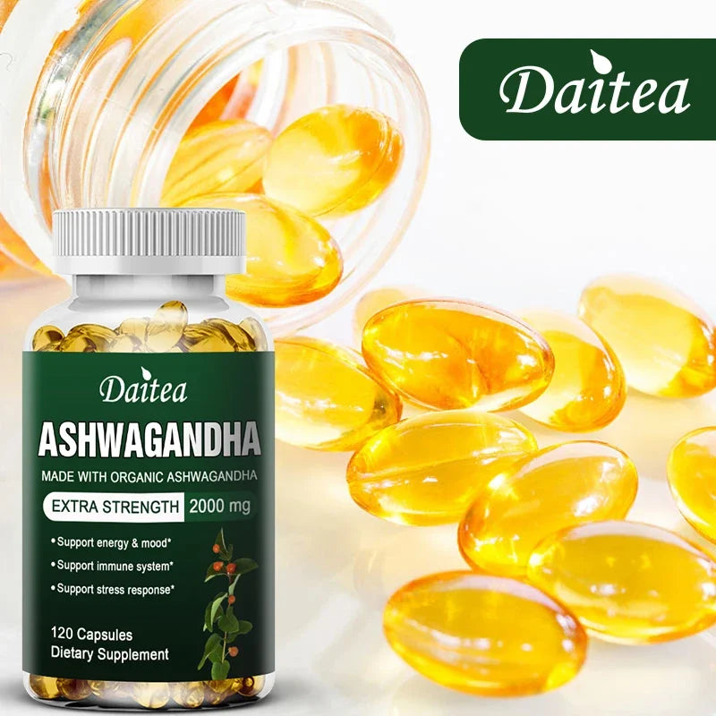 Organic Ashwagandha Specific Capsules Support Brain and Memory, Relieve Stress, Support Concentration, Deep Sleep, Unisex