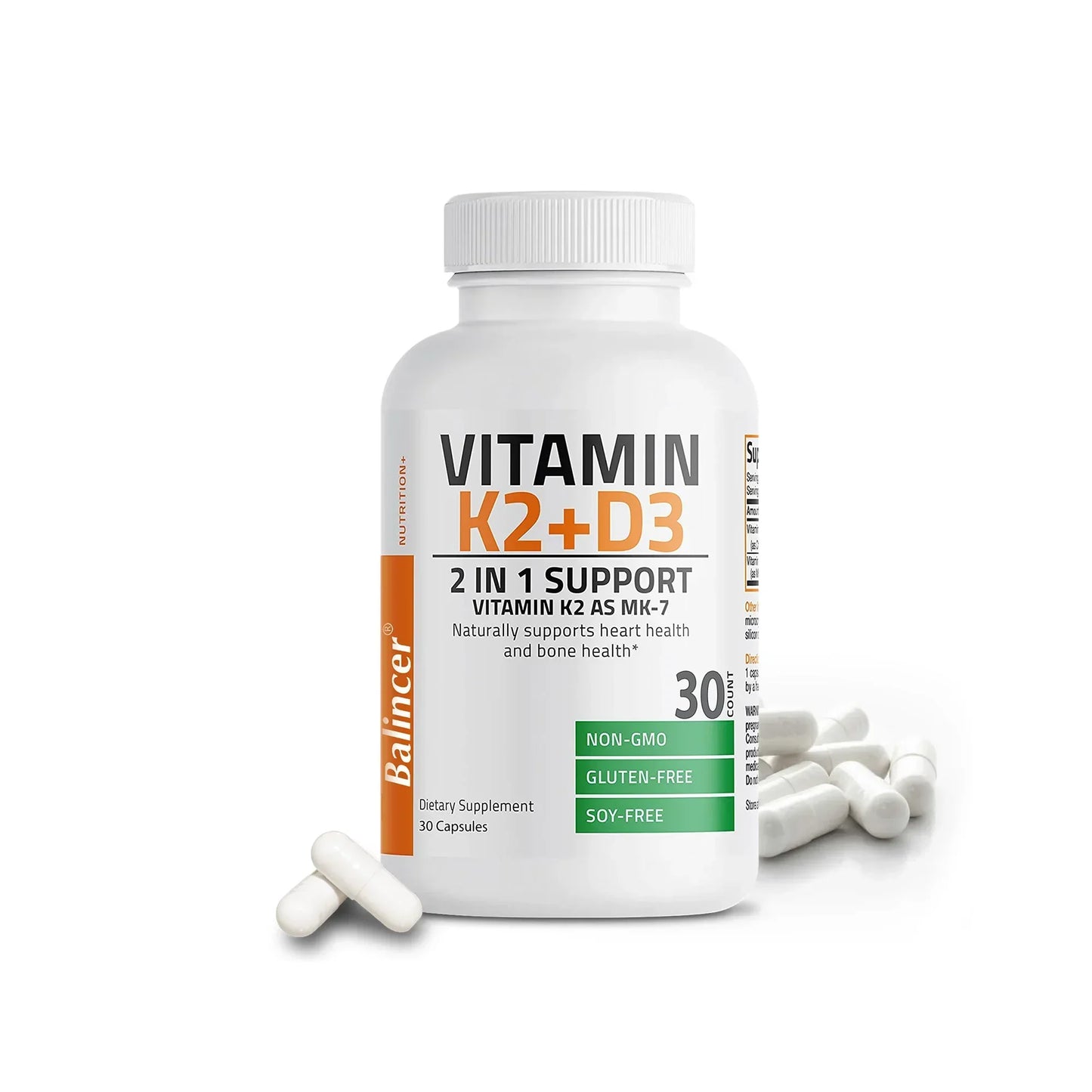 Organic Vitamin K2 (MK-7) 900 Mg +D3 5000 IU 2-in-1 Support Supplement - Efficient Absorption - Overall Immune Health