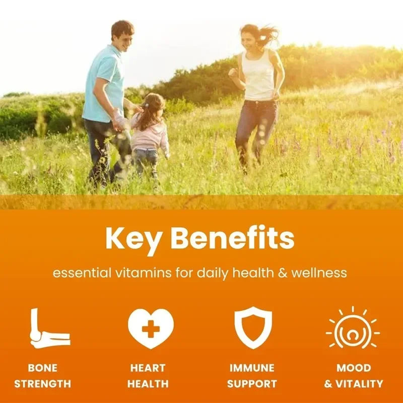 Organic Vitamin K2 (MK-7) 900 Mg +D3 5000 IU 2-in-1 Support Supplement - Efficient Absorption - Overall Immune Health