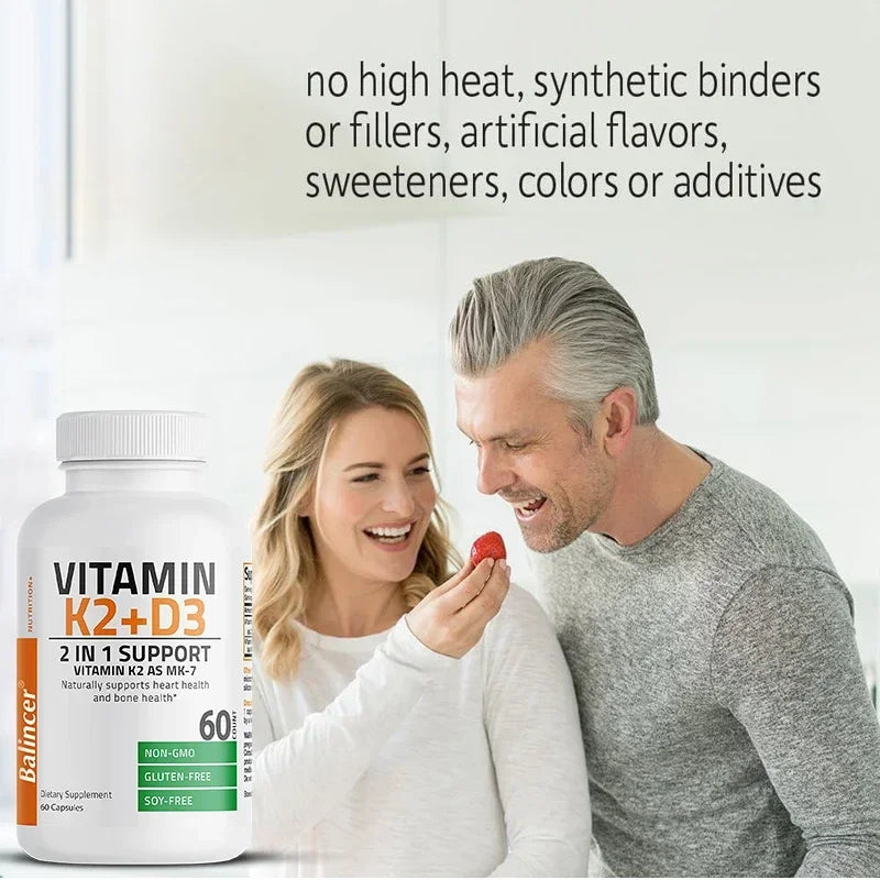 Organic Vitamin K2 (MK-7) 900 Mg +D3 5000 IU 2-in-1 Support Supplement - Efficient Absorption - Overall Immune Health
