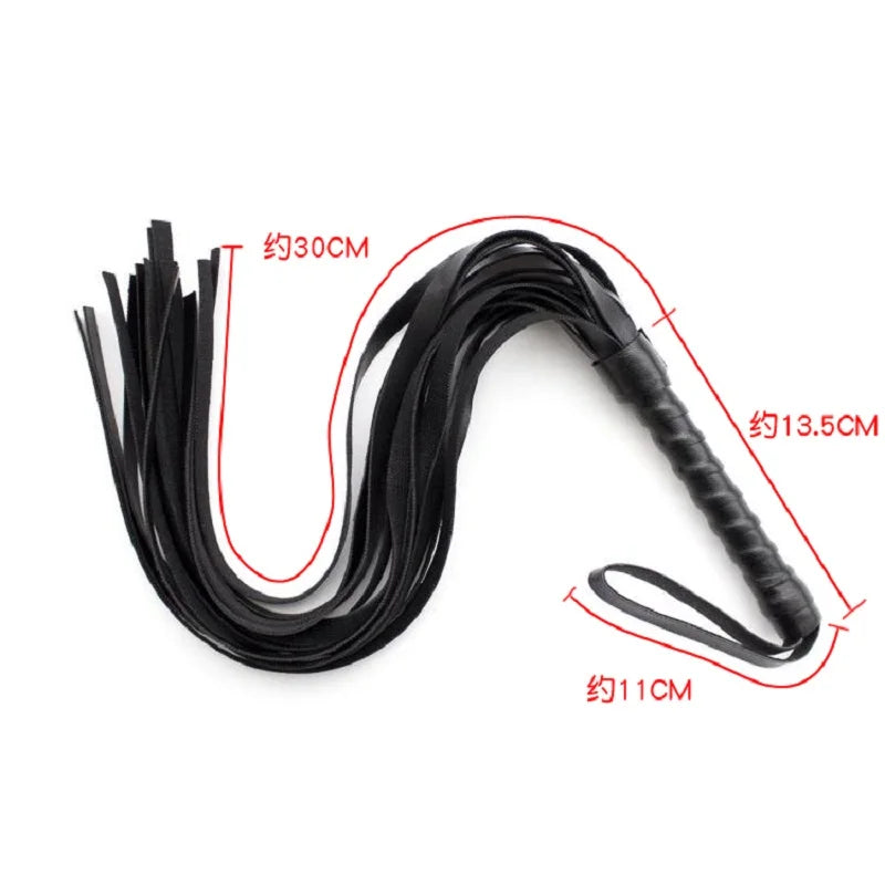 PU Leather Fetish Bondage Whips Lash Flogger BDSM Products For Couples Spanking Paddle Knout Adult Games