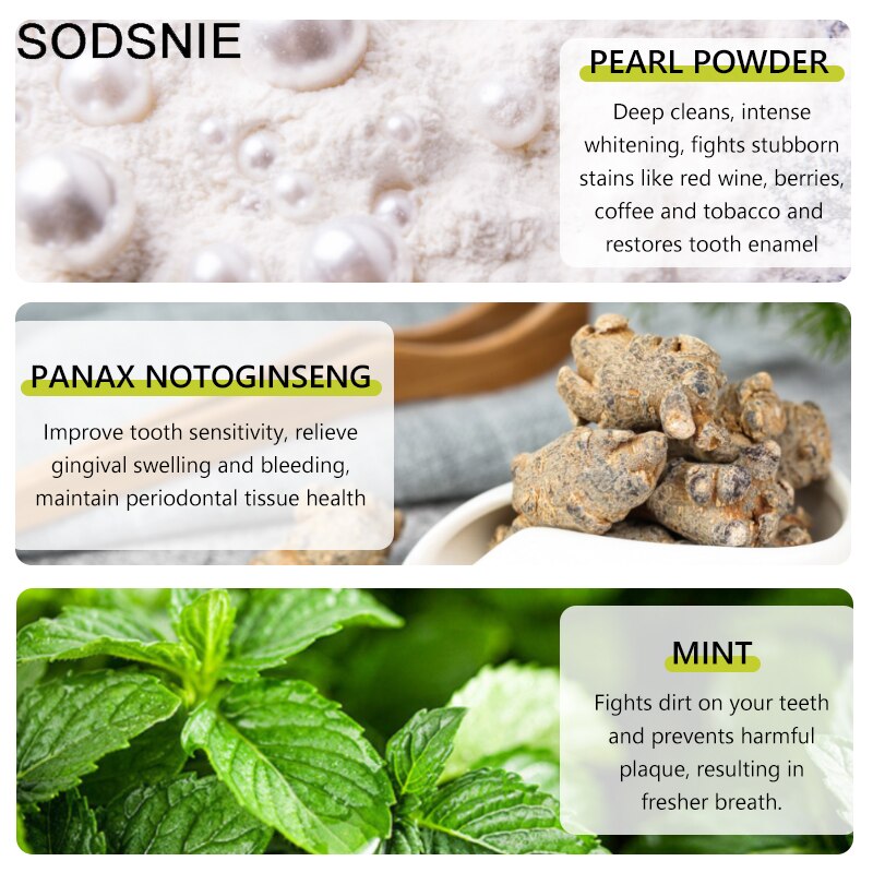 Pearl Teeth Whitening Powder Tooth Brightening Products Remove Plaque Stains Oral Hygiene Essence Teeth Cleaning Toothpaste 30g