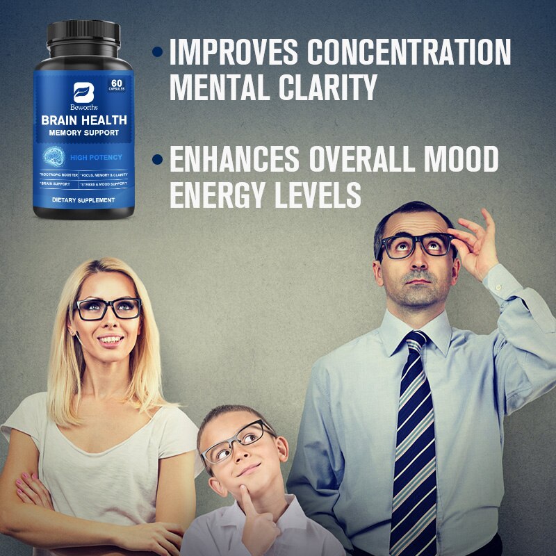 Plus Vegetarian Health Brain T Supplement Supports Memory,Focus,Clarity, &Mental Energy with,Plus Phosphatidylserine&Huperzine A