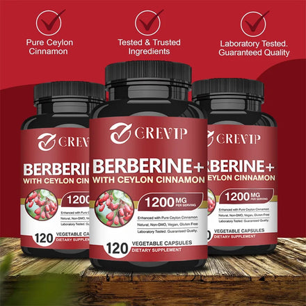 Premium Berberine + Ceylon Cinnamon 1200 Mg - Glucose Metabolism, Healthy Weight Management Supplement