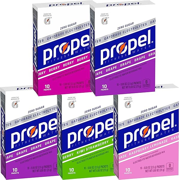 Propel Powder Packets 4 Flavor Variety Pack With Electrolytes, Vitamins and No Sugar 10 Count (Pack of 5) (Packaging May Vary) in Pakistan in Pakistan Propel Powder Packets 4 Flavor Variety Pack With Electrolytes, Vitamins and No Sugar 10 Count (Pack of 5) (Packaging May Vary) in Pakistan in Pakistan
