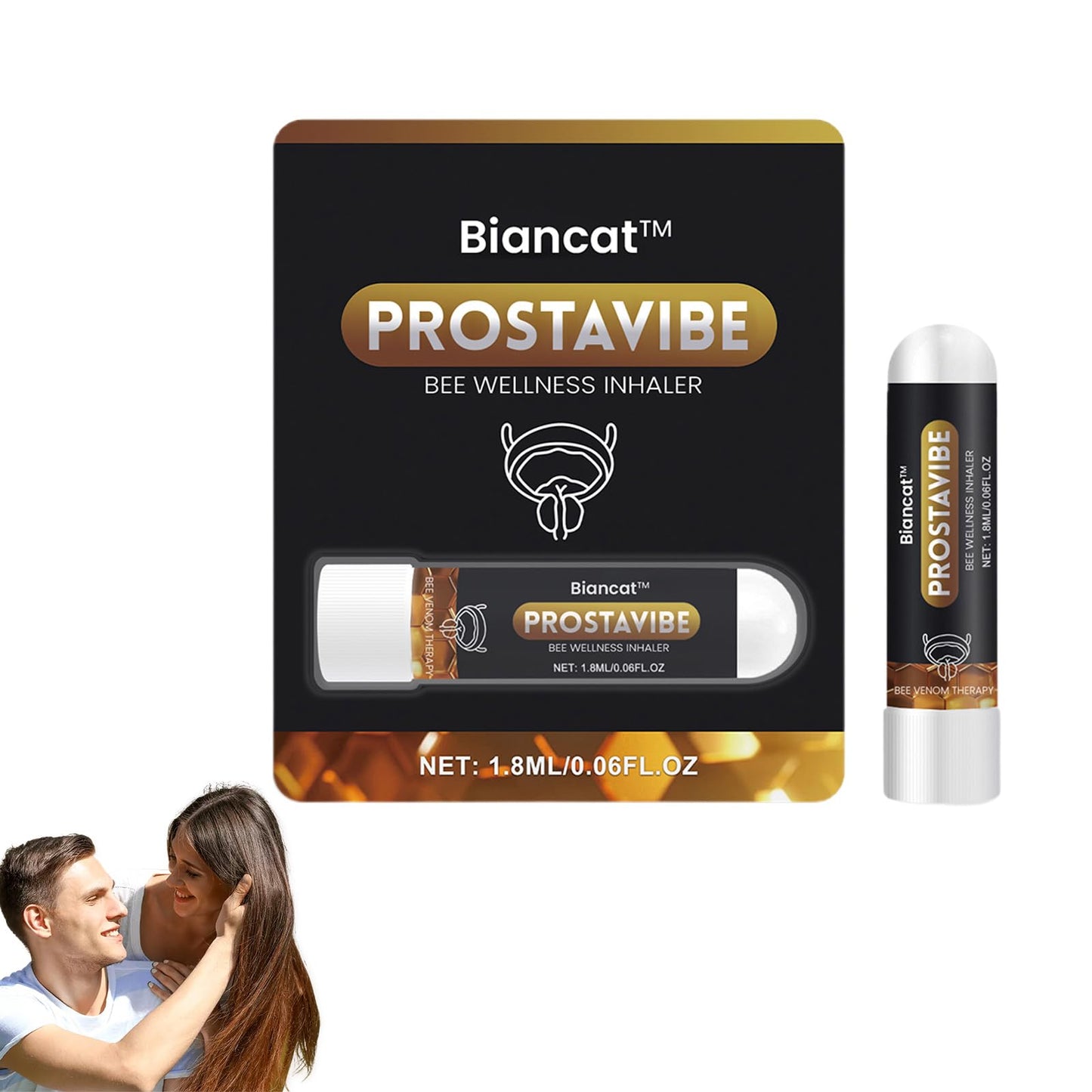 ProstaVibe Bee Wellness Inhaler, BeeBoom Nasal Inhaler for Prostate Wellness, Nasal Spray for Prostate Wellness, Professional Prostate Spray Improves Blood Circulation (2PC)