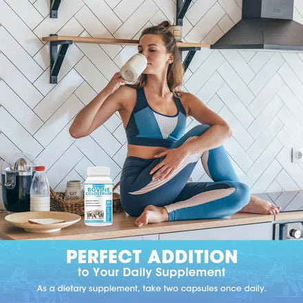 Pure Bovine Colostrum Tablet, Cattle Colostrum Supplement for Gut Health, Immune Support, Muscle Recovery Probiotic 80 pills