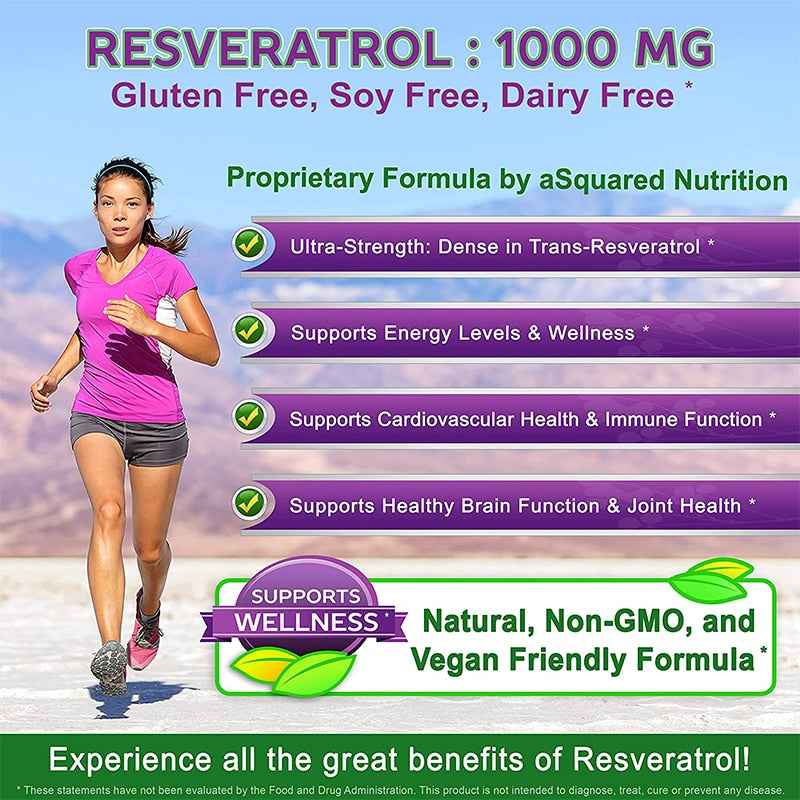 Balincer Resveratrol-Antioxidant Supplement,Trans-Resveratrol for Anti-Aging,Trans-Resveratrol for Heart Health and Fat Burning
