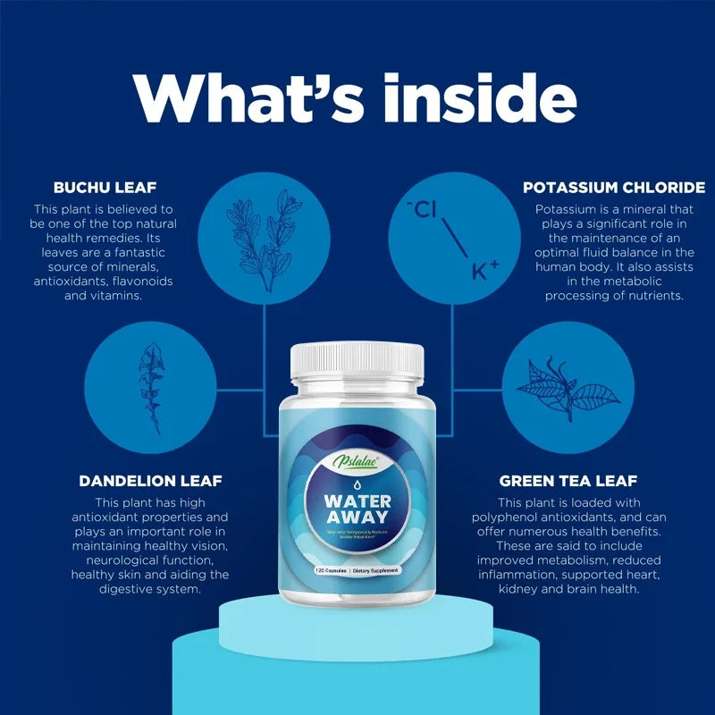 Premium Diuretic, Drainage Capsules - with Dandelion Leaf, Juniper Berries and Vitamin B6 - Kidney Cleansing and Hydration