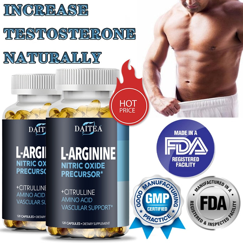 Daitea Men's Testosterone Booster Builds Strength Boosts Muscle Mass & Recovery Increases Endurance Reduces Fatigue