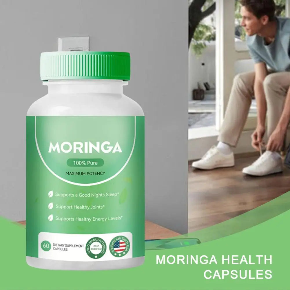 60 Capsules Moringa Leaf Capsules Purify Blood Improve Skin Problems And Enhance Overall Health Dietary Supplement