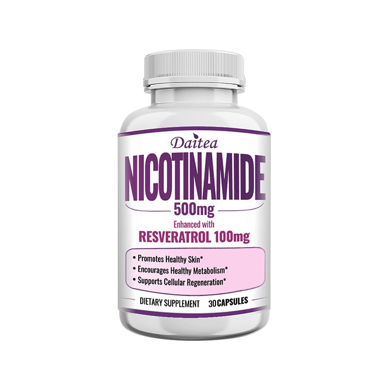 Niacinamide Supplement Supports Skin Health, Metabolism, Cell Regeneration, Brain and Cardiovascular Health and Boosts Immunity