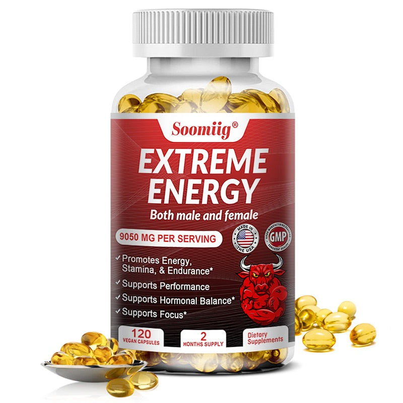 Soomiig Maca Root Extract for Women, Energy Booster Contains Ginseng Supports Focus, Stamina, Performance Supplement
