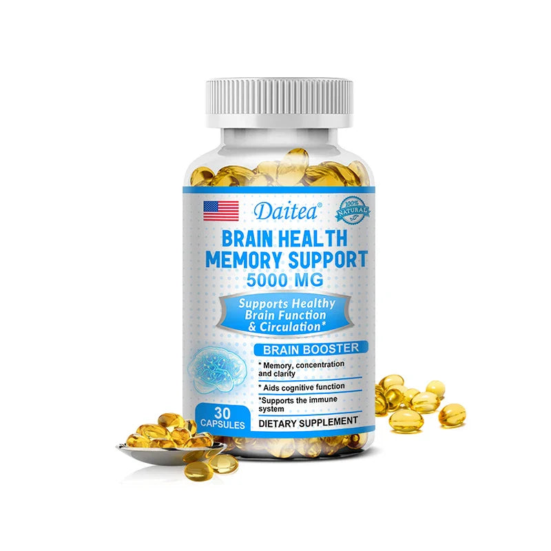 Brain Health Memory Support 5000 Mg, Function & Circulation, Brain Booster "Memory, Focus & Clarity Supports Cognitive Function