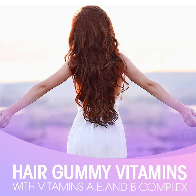Lukaree Biotin Gummies Hair Growth Supplement Healthier Hair Skin Nails Vitamin C Antioxidant Hair Restorative for Men and Women