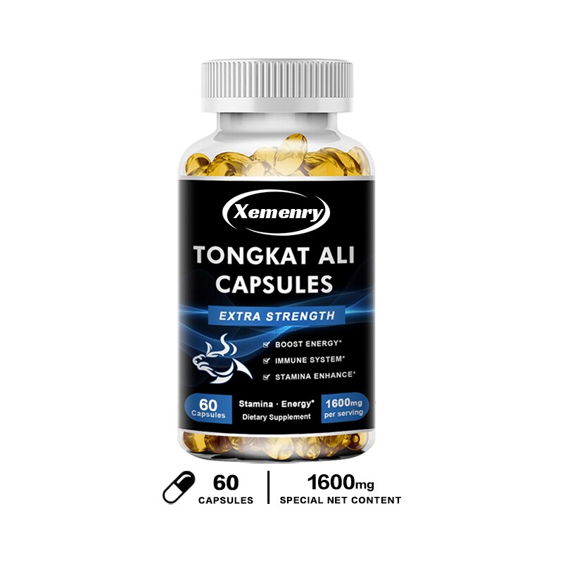Tongkat Ali Capsules, Enhance Male Sexual Function, Tonify Kidney, Anti-Fatigue, Relieve Gout, Dietary Supplement