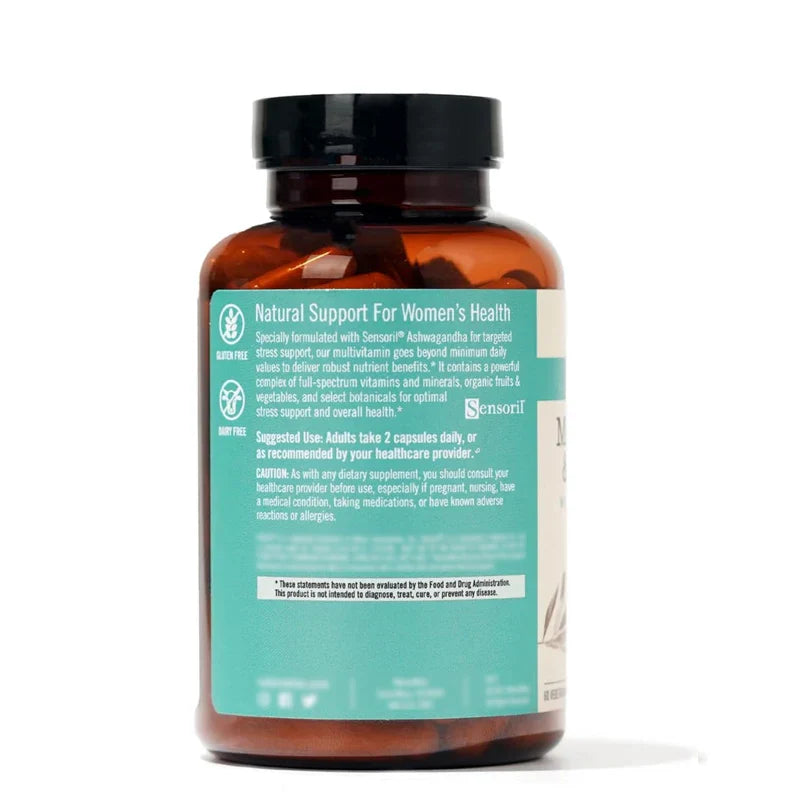 Female multivitamin+stress support+B complex+vitamin C+D3 K2 for immunity, hair, skin and nails, digestion -60 capsules