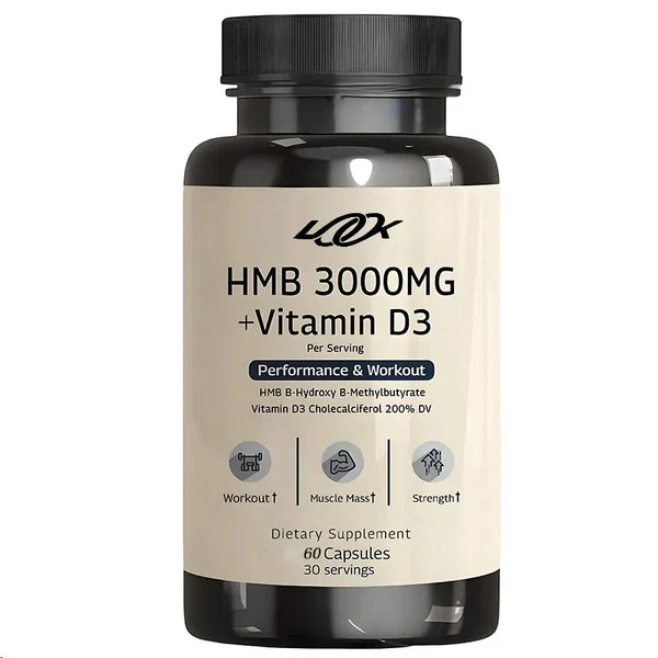 HMB 3000mg and vitamin D3 (1600 IU) supplements promote muscle growth and recovery -60 vegetarian capsules 30 servings in Pakistan HMB 3000mg and vitamin D3 (1600 IU) supplements promote muscle growth and recovery -60 vegetarian capsules 30 servings in Pakistan