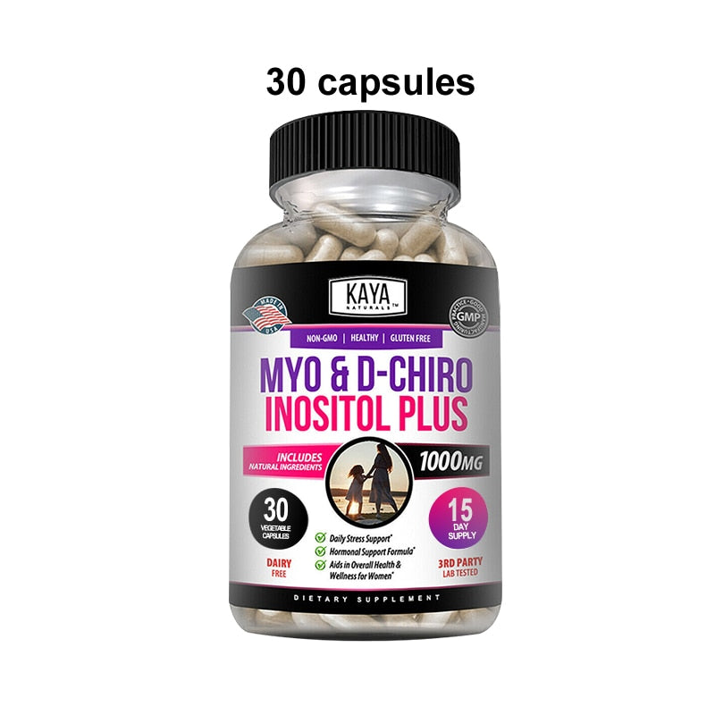 Premium Inositol Supplement Inositol and Folate and Vitamin D Hormone Balance & Healthy Ovarian Support for Women