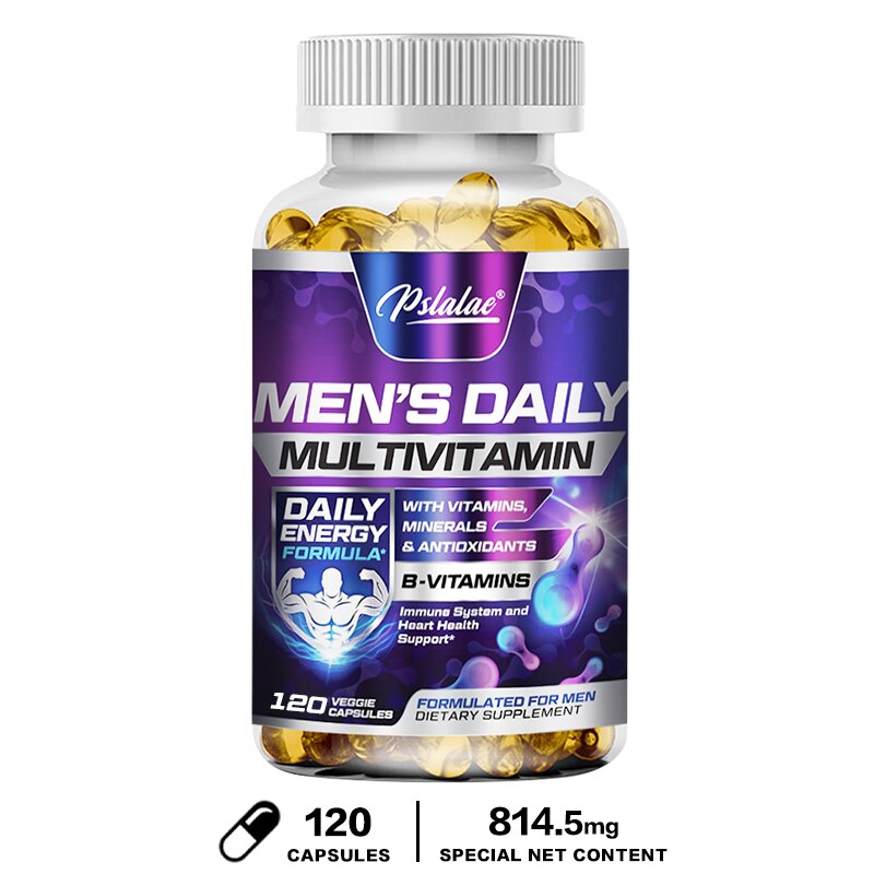 Men's Multivitamin Supplement with Vitamins A, B12, C, D and E for Energy Support and Zinc for Immune Health