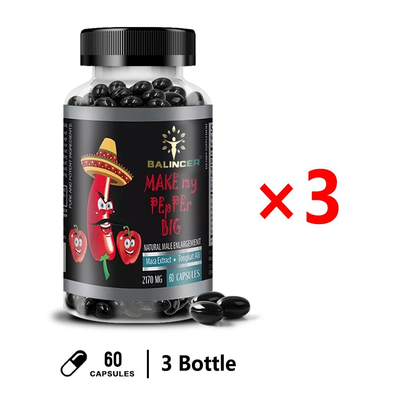 Maca Root Extract Edible Capsules Help Boost Energy Support Male Stamina Energy Erection Supplement Provides Energy for Adults