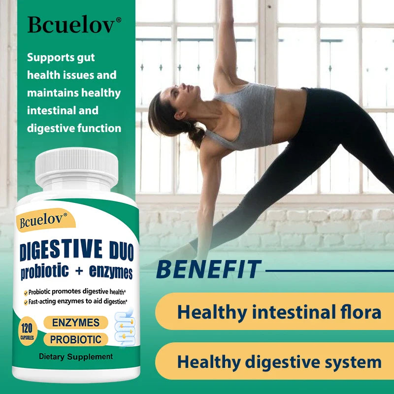 Digestive Enzyme Probiotic Capsules, Supports Gut Health, Immunity and Relieve Bloating, Promote Nutrition Digestion Supplement