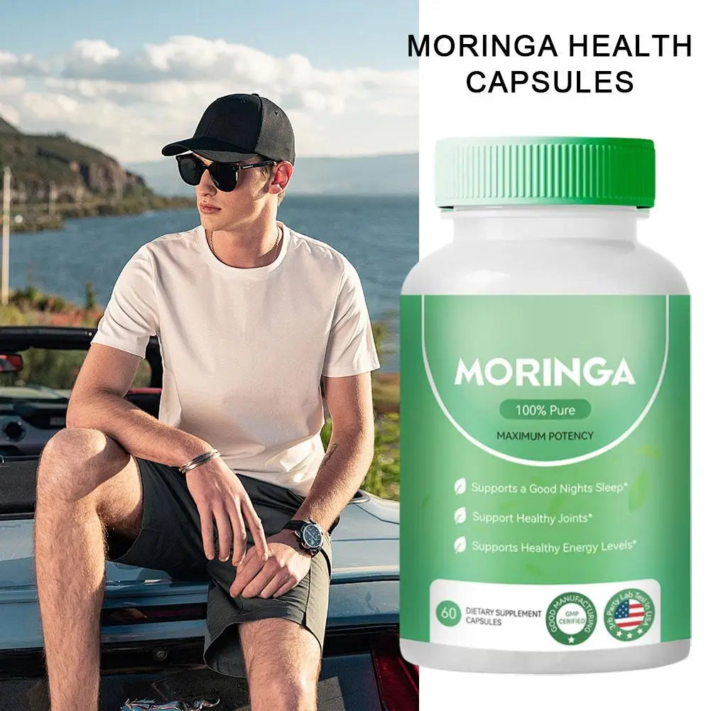 60 Capsules Moringa Leaf Capsules Purify Blood Improve Skin Problems And Enhance Overall Health Dietary Supplement