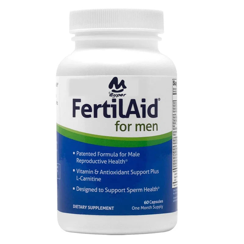 Men's prenatal male fertility supplements | Fertility support includes 60 capsules of L-carnitine, zinc, and folate