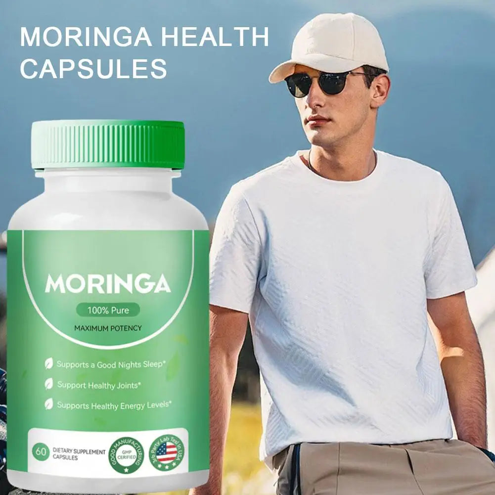 60 Capsules Moringa Leaf Capsules Purify Blood Improve Skin Problems And Enhance Overall Health Dietary Supplement