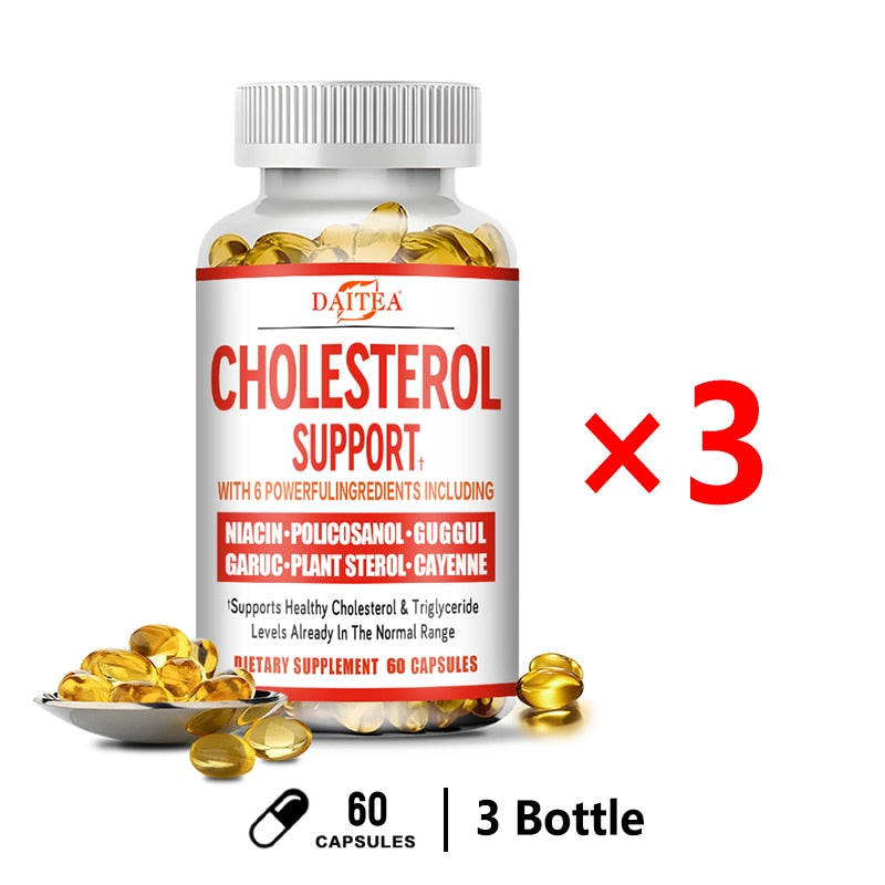 Daitea Healthy Cholesterol Supplement To Lower High Cholesterol, Support Fat Burning, Detoxification and Metabolism
