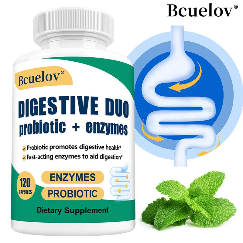 Digestive Enzyme Probiotic Capsules, Supports Gut Health, Immunity and Relieve Bloating, Promote Nutrition Digestion Supplement