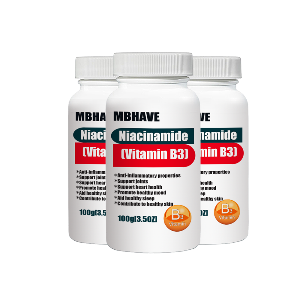 Free Shipping Niacinamide (Vitamin B3) 100g Support joints Support heart health Promote healthy mood Aid healthy sleep