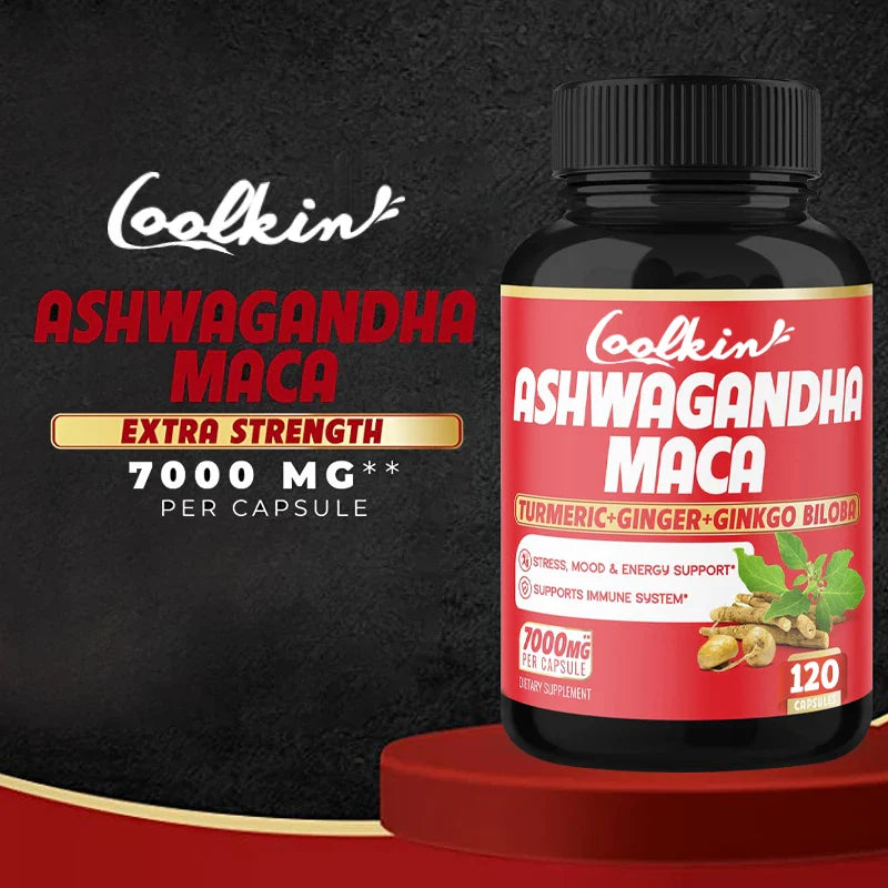Ashwagandha and Maca Supplements - Supports Natural Health, Energy, Performance and Mood Supplements, Enhances Blood Flow