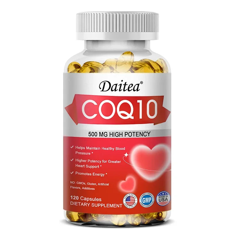 120 Coenzyme Q10 Capsules Provide Energy Vitamin Health Food Organic Ultra High Absorption COQ10