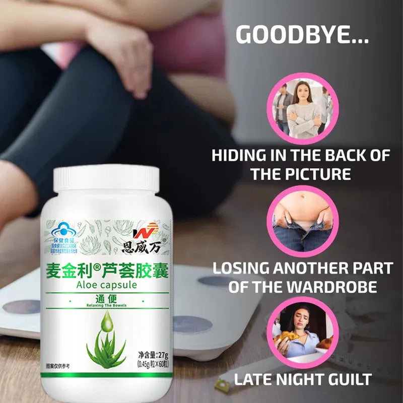 60pcs Powerful Fat Burning and Cellulite Weight Loss Pills for a Lean Physique Product Detoxification Promotes Bowel Motility